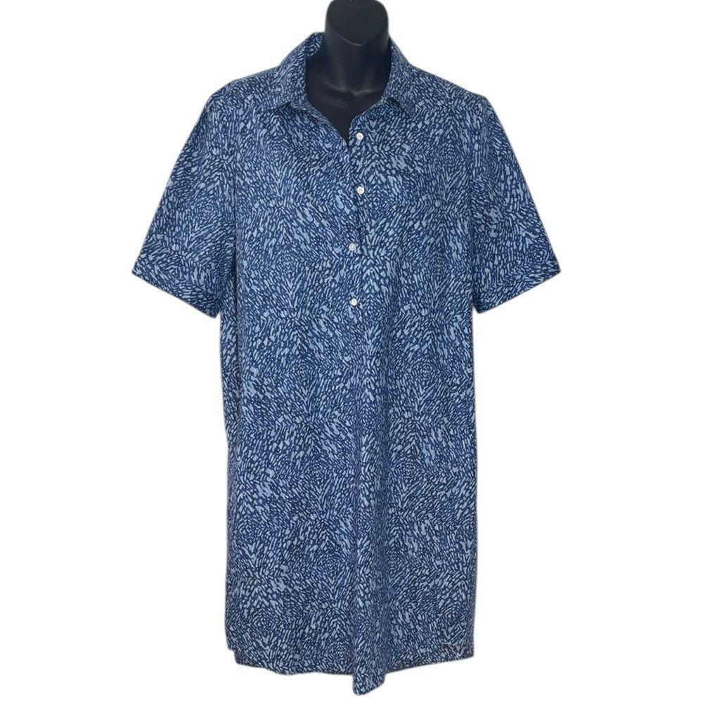J McLaughlin women’s large Arissa short sleeve popover dress Beatriz spot